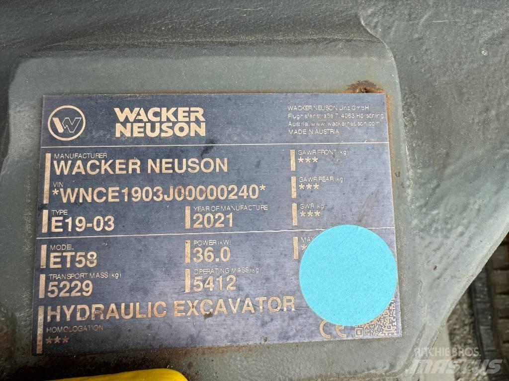 Wacker Neuson ET58 Pásové rýpadlá