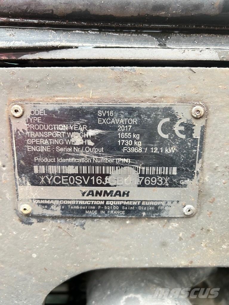 Yanmar SV 16 Mini rýpadlá < 7t