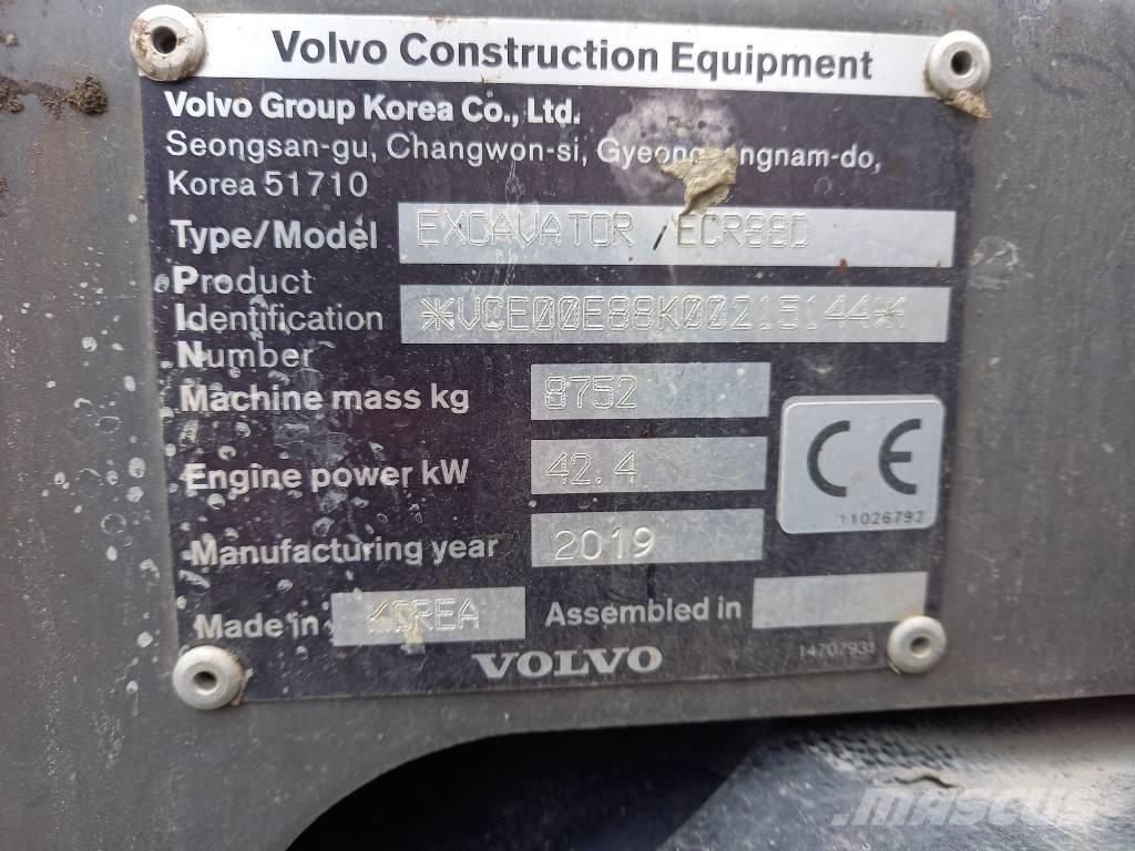 Volvo ECR 88 D Midi rýpadlá 7 t - 12 t