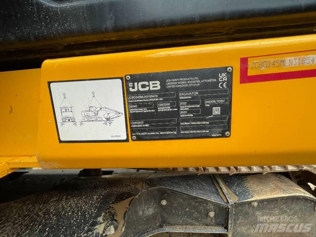 JCB 245 XR Pásové rýpadlá