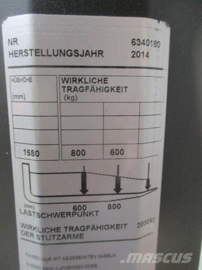 BT SWE 080L Ručne vedené vysokozdvižné vozíky