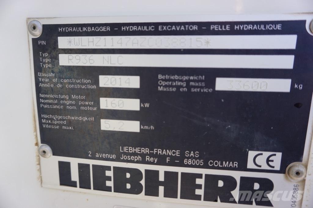 Liebherr R 936 N LC Pásové rýpadlá