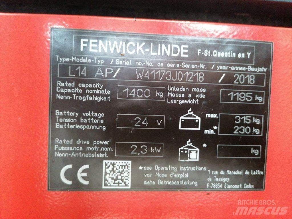 Linde L14 AP Ručne vedené vysokozdvižné vozíky
