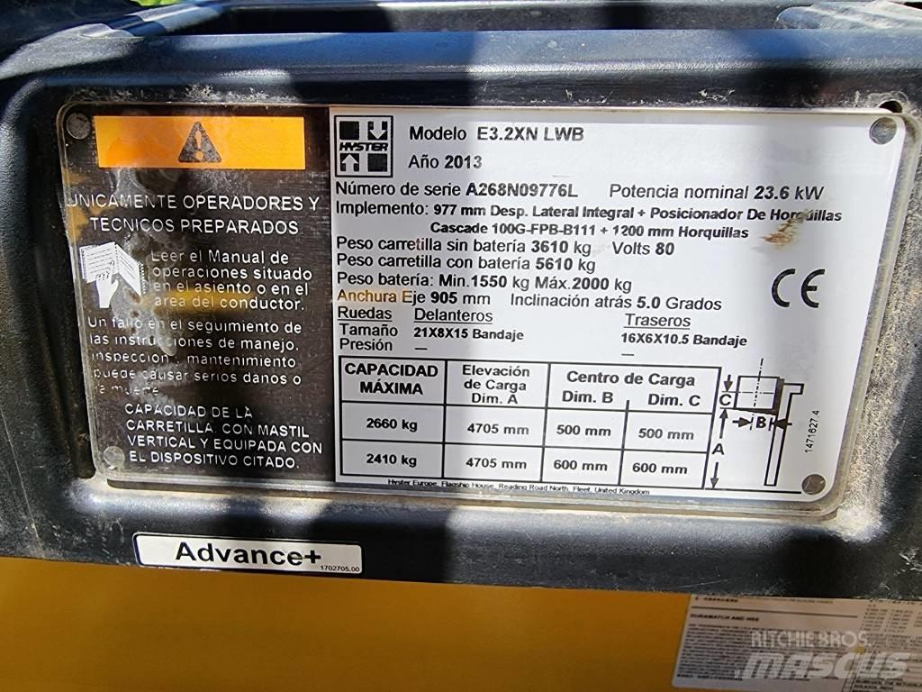 Hyster E 3.20 XN LWB Akumulátorové vozíky