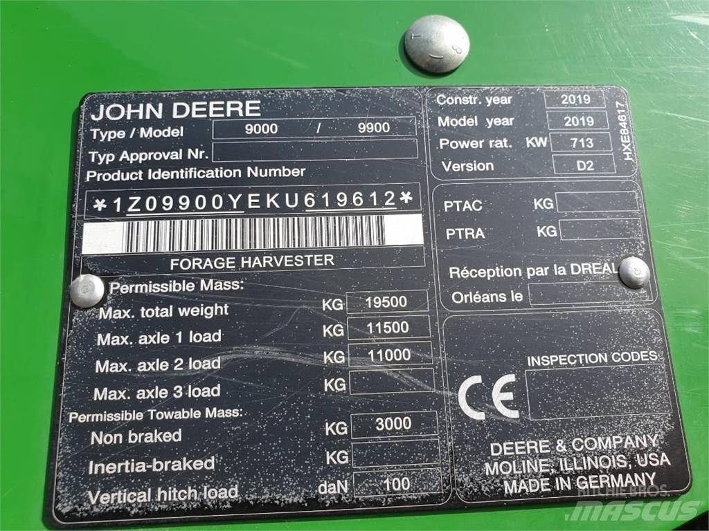 John Deere 9900 Žacie rezačky