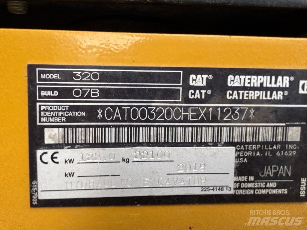 CAT 320 Pásové rýpadlá