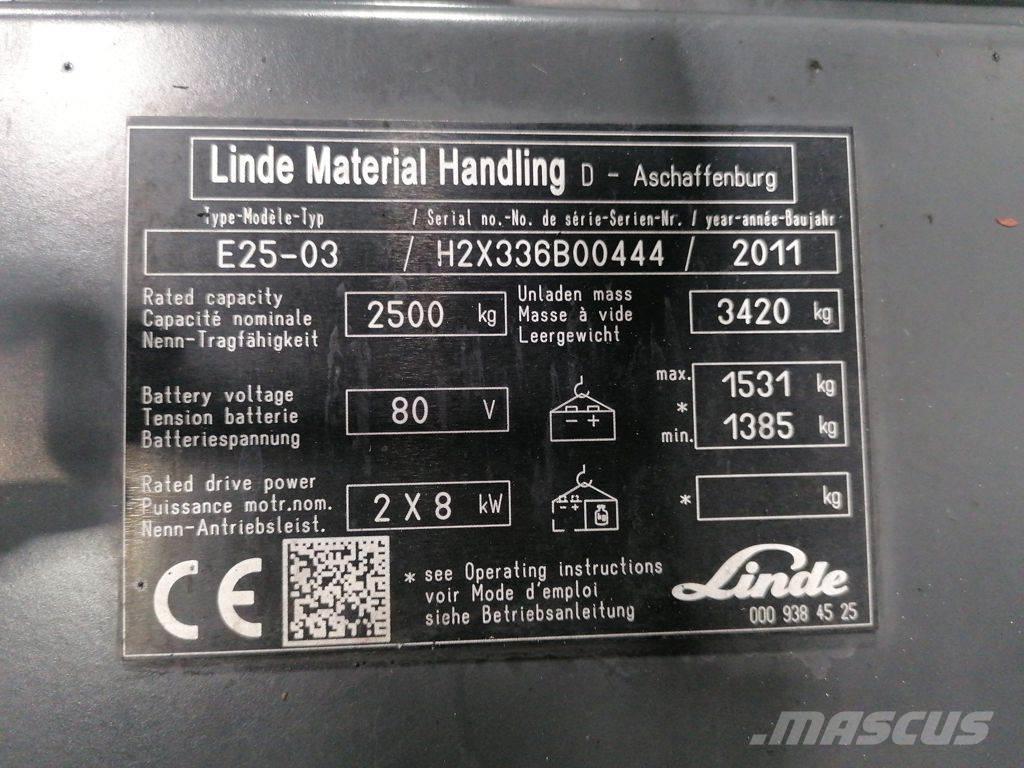 Linde E25-03 Akumulátorové vozíky