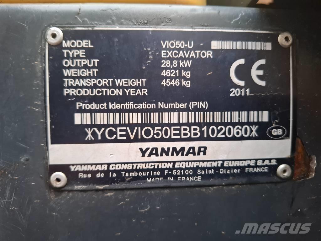 Yanmar VIO50-U Mini rýpadlá < 7t