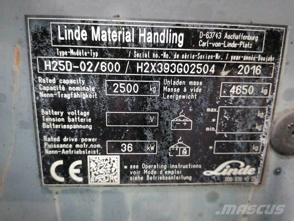 Linde H25D-02/600 LPG vozíky