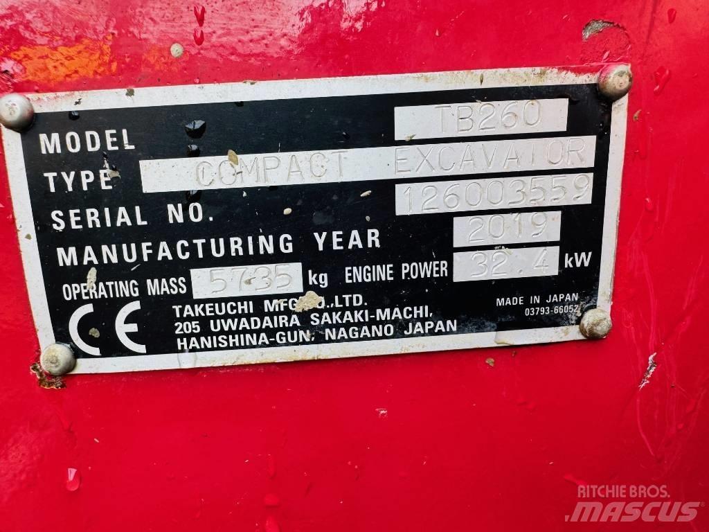 Takeuchi TB 260 Mini rýpadlá < 7t
