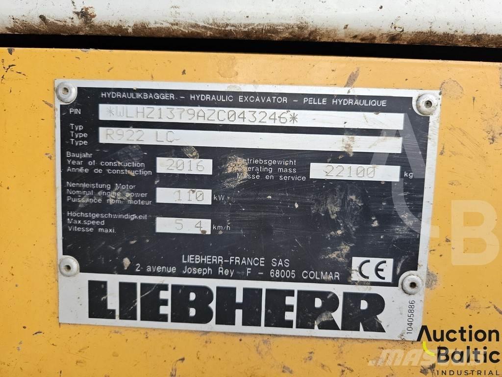 Liebherr R922 LC Pásové rýpadlá