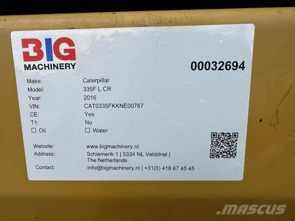 CAT 335F L CR Pásové rýpadlá