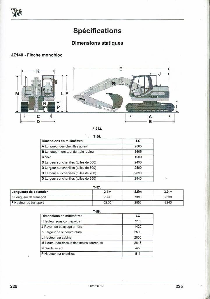 JCB JZ 140 D Pásové rýpadlá