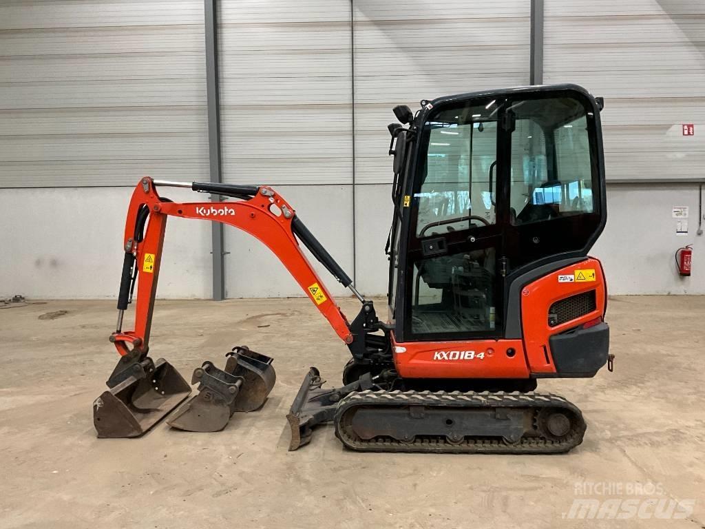 Kubota KX 018-4 Mini rýpadlá < 7t