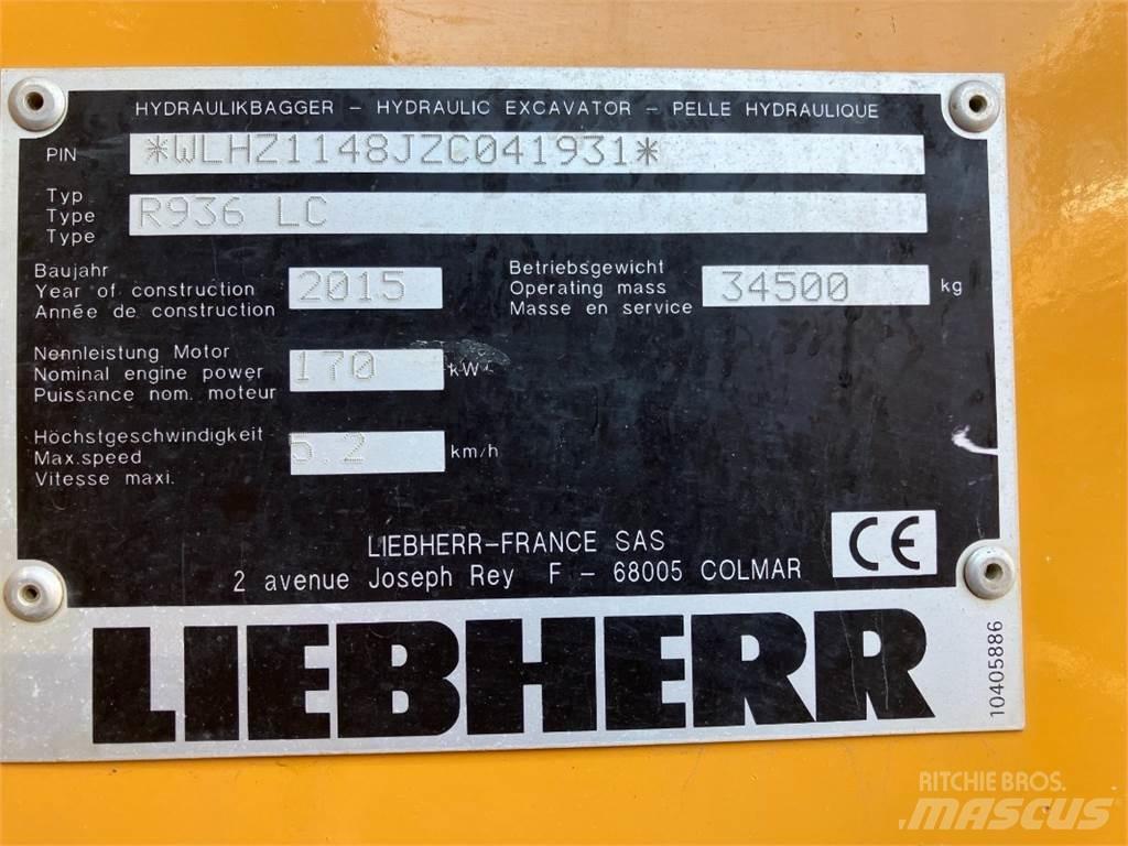 Liebherr R936 Pásové rýpadlá