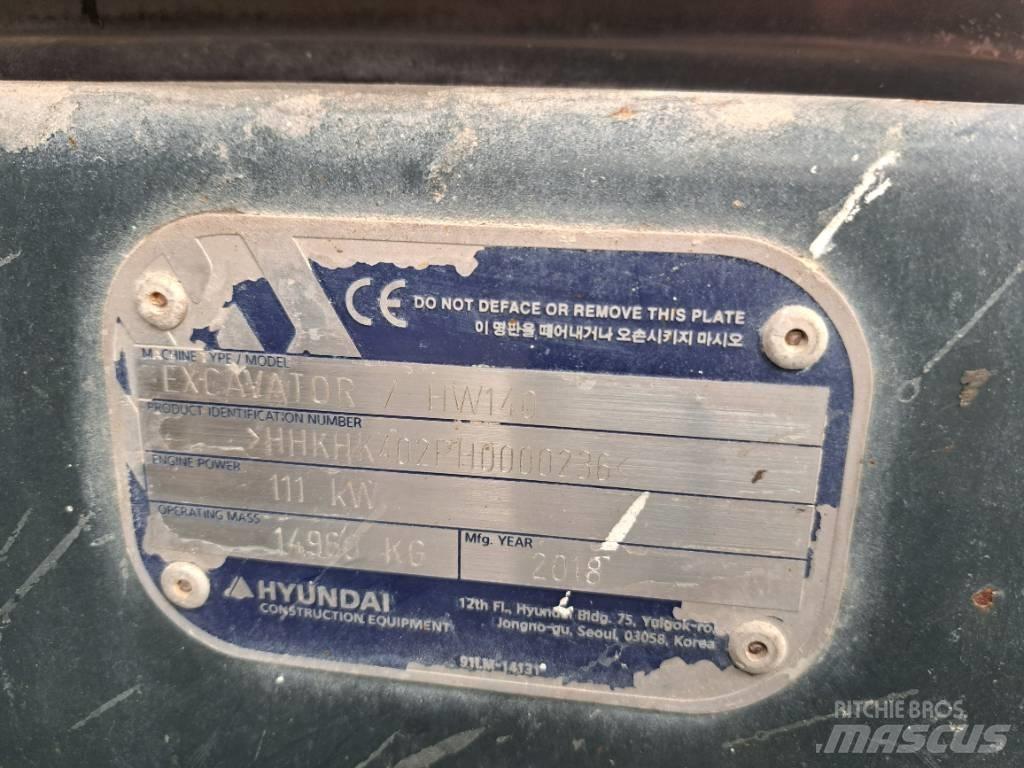 Hyundai HW140 Kolesové rýpadlá