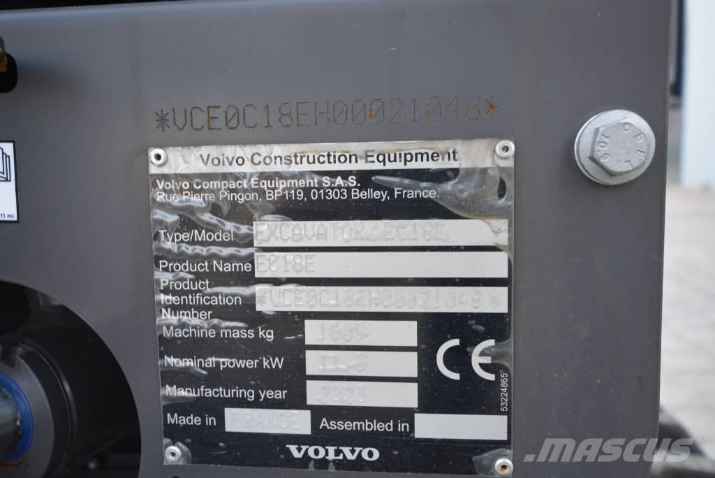 Volvo EC 18 E Mini rýpadlá < 7t
