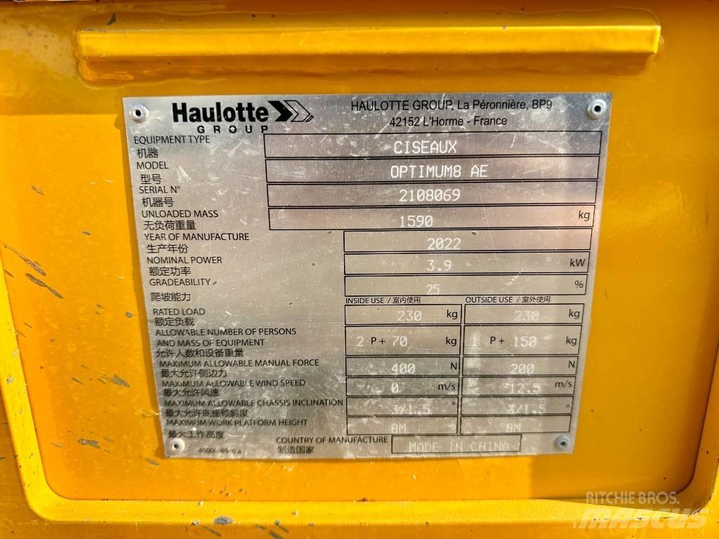 Haulotte OPTIMUM 8 Nožnicové zdvíhacie plošiny