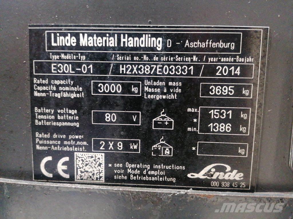 Linde E30L-01 Akumulátorové vozíky