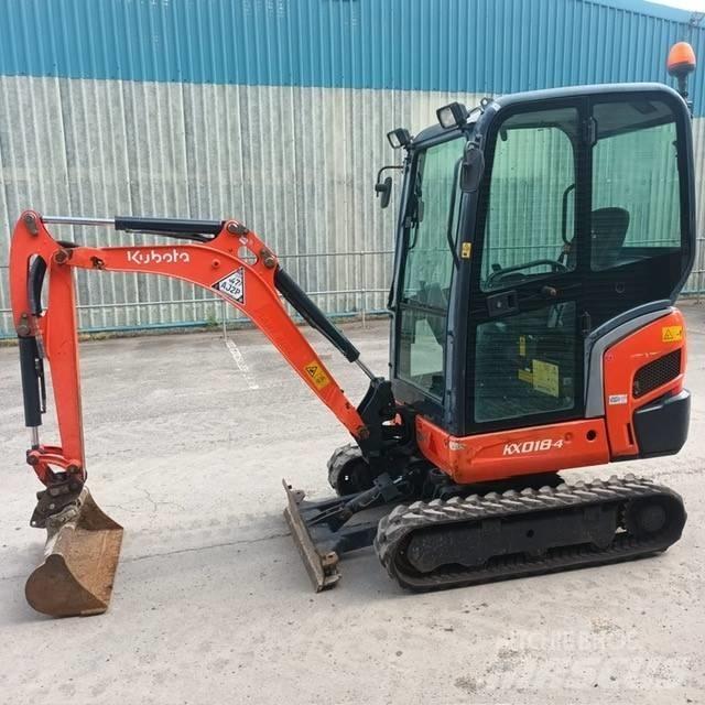 Kubota KX 018-4 Mini rýpadlá < 7t