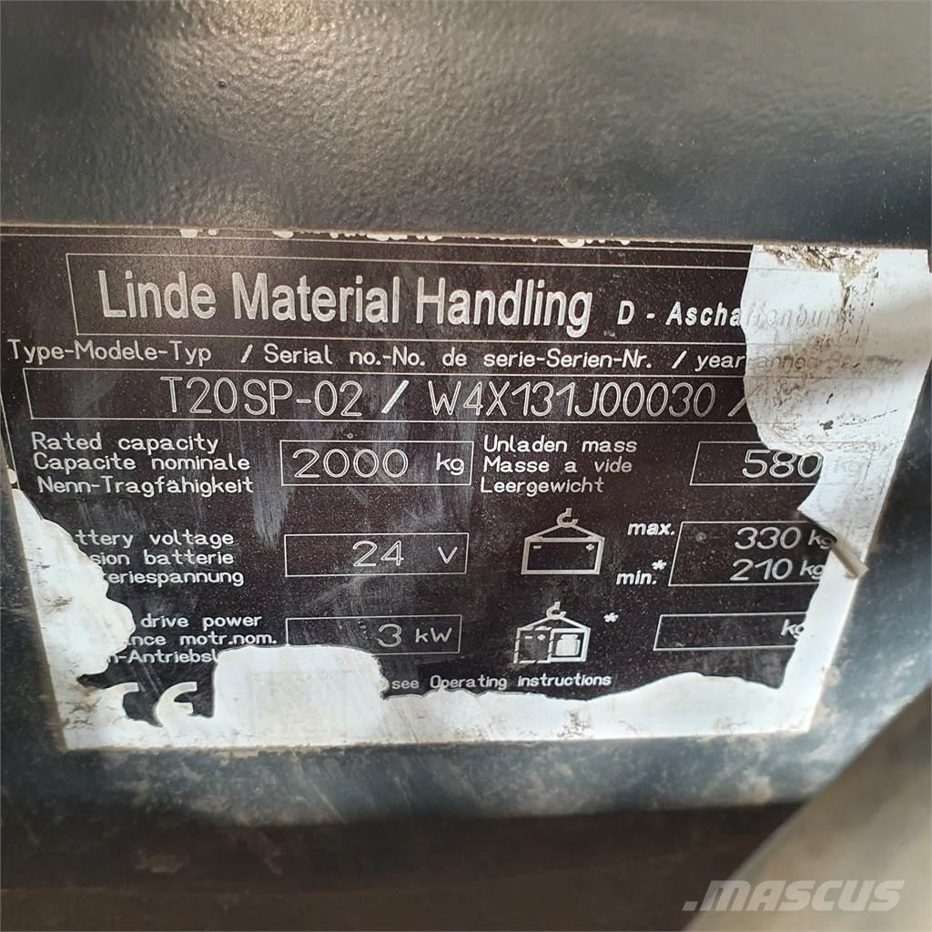 Linde T20SP kurz Nízkozdvižný vozík