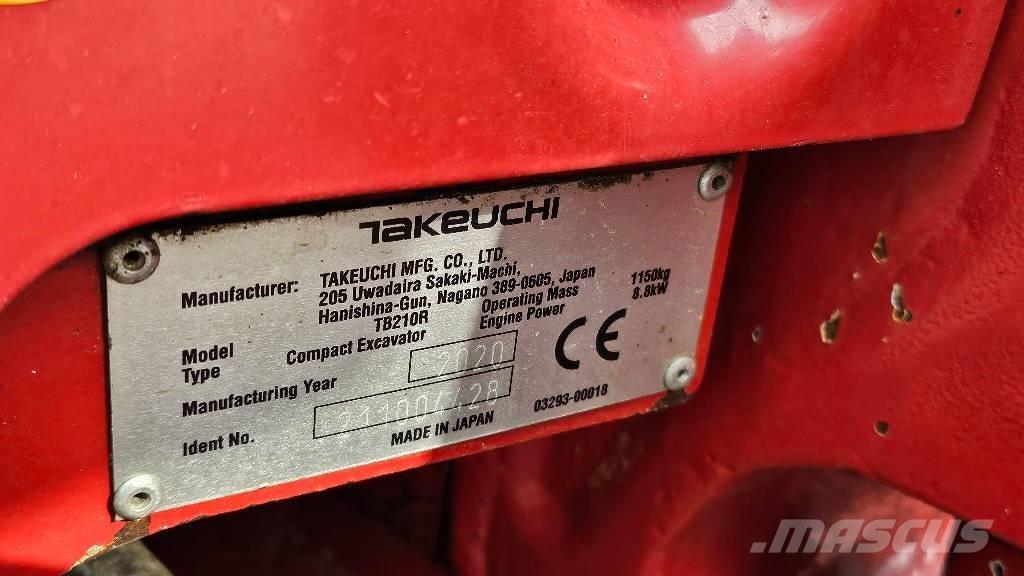 Takeuchi TB 210 R Mini rýpadlá < 7t