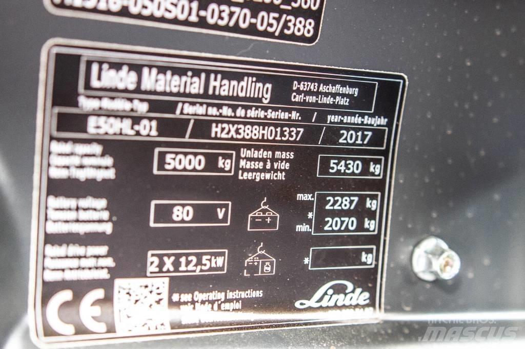 Linde E50HL-01 Akumulátorové vozíky