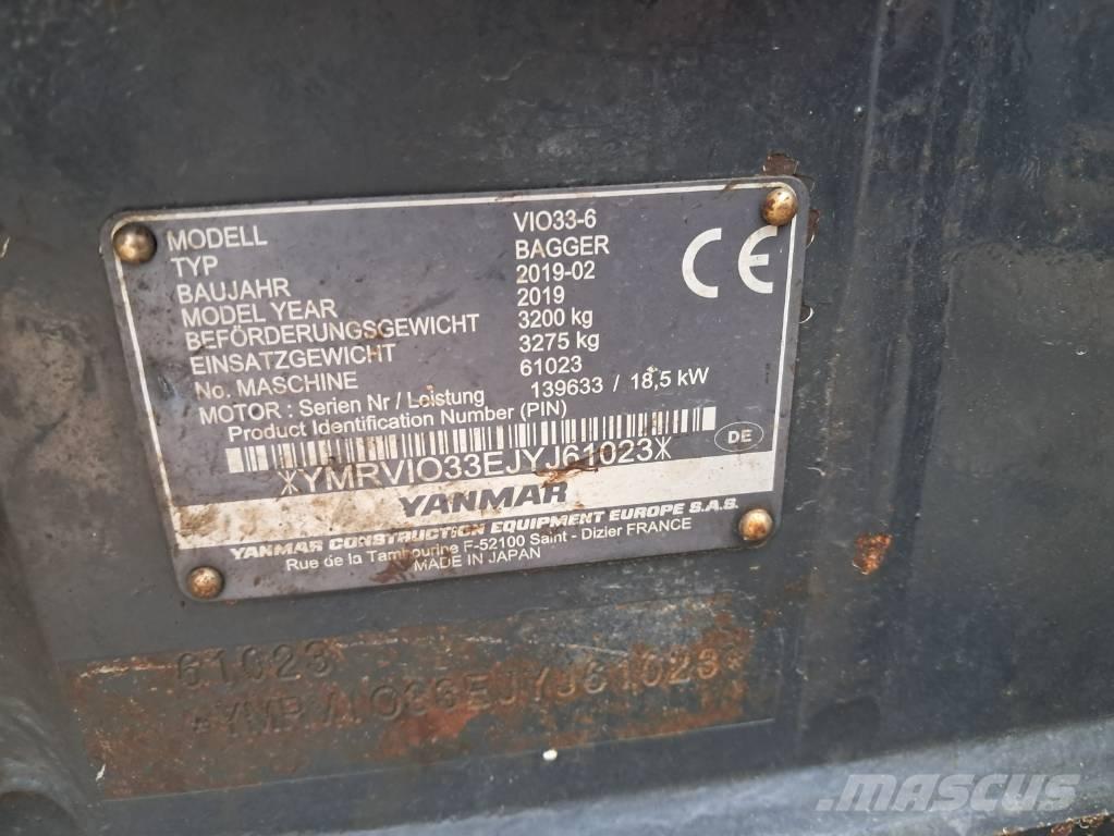 Yanmar Vio 33 Mini rýpadlá < 7t
