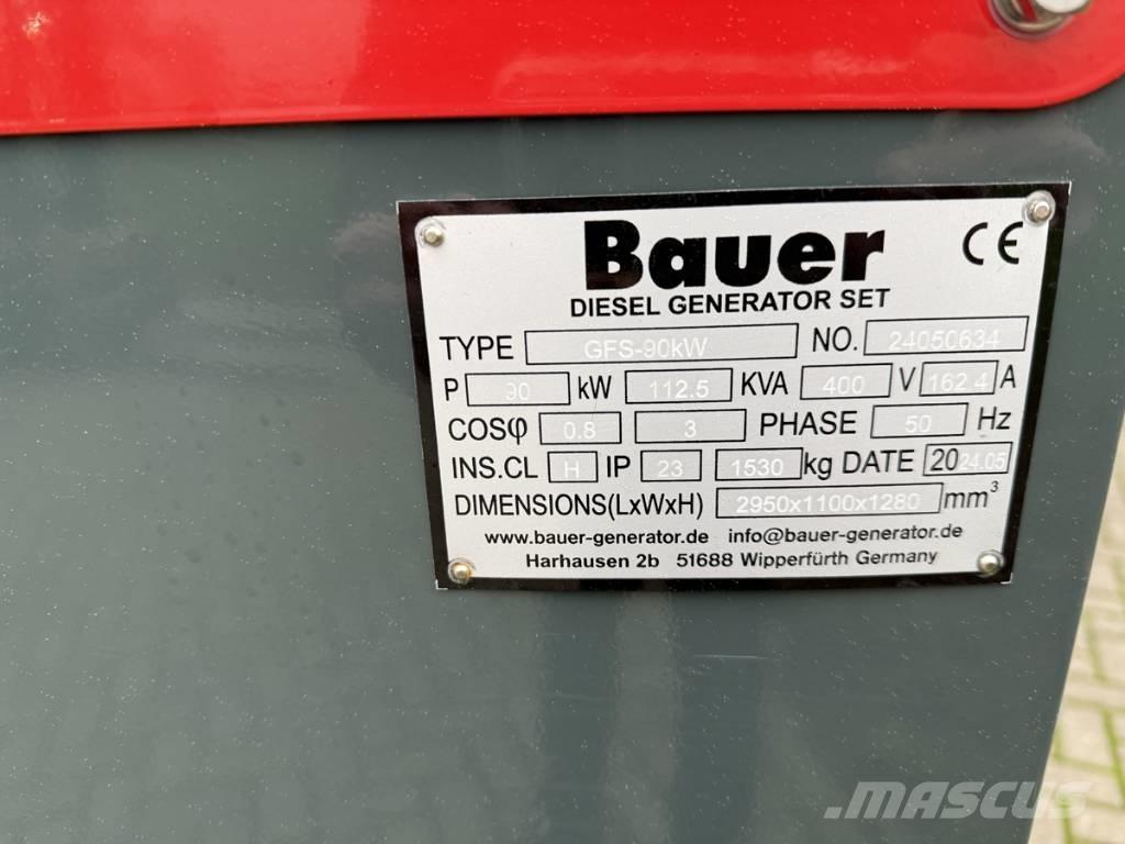 Bauer 124 KVA Naftové generátory
