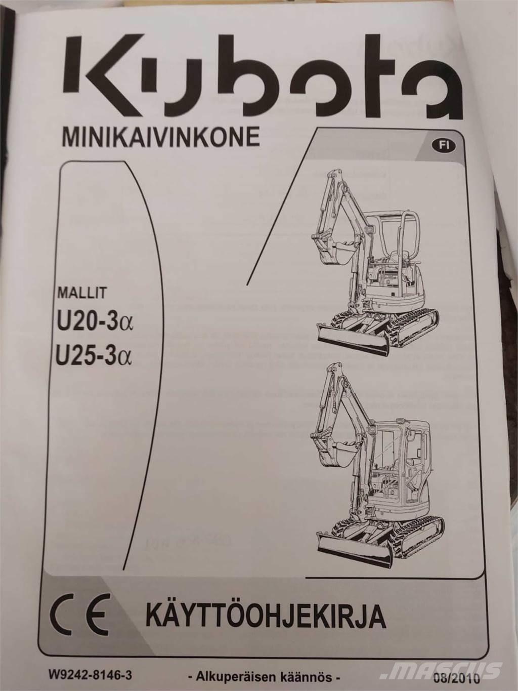 Kubota U25-3 Mini rýpadlá < 7t