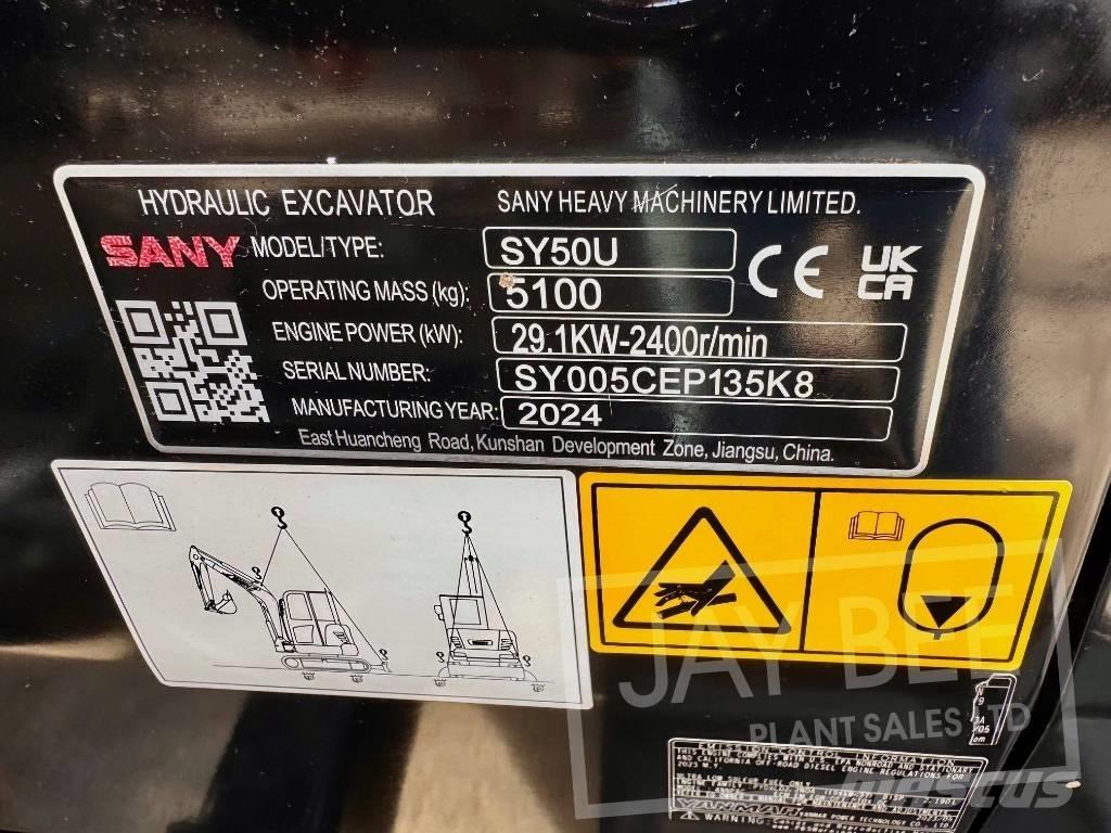 Sany SY 50 U Mini rýpadlá < 7t
