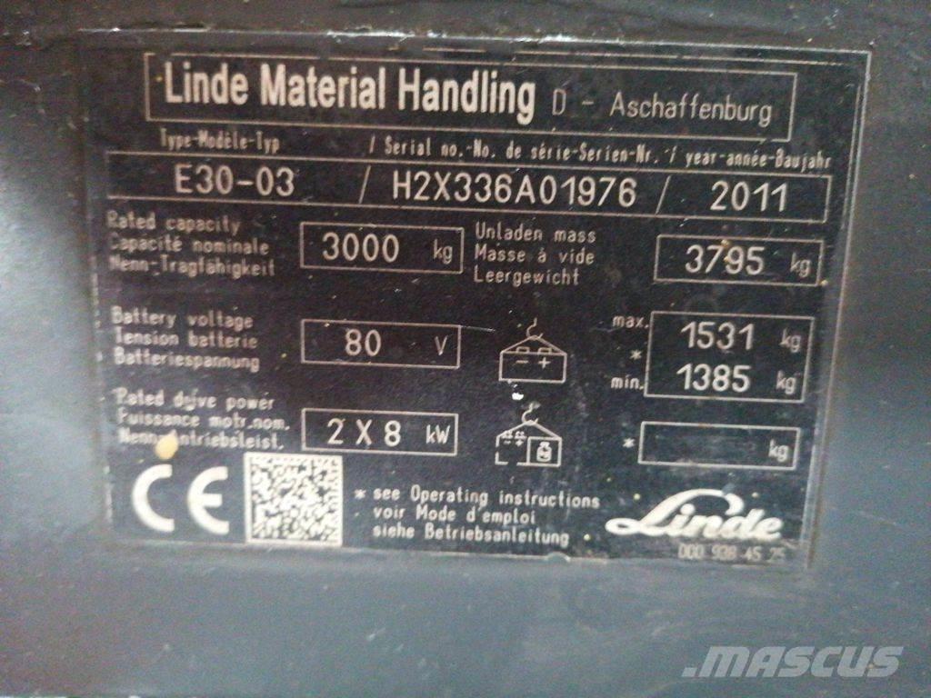 Linde E30-03 Akumulátorové vozíky