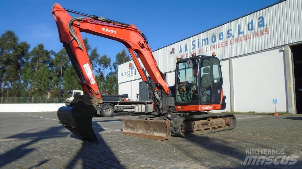 Kubota KX 080-4 Midi rýpadlá 7 t - 12 t