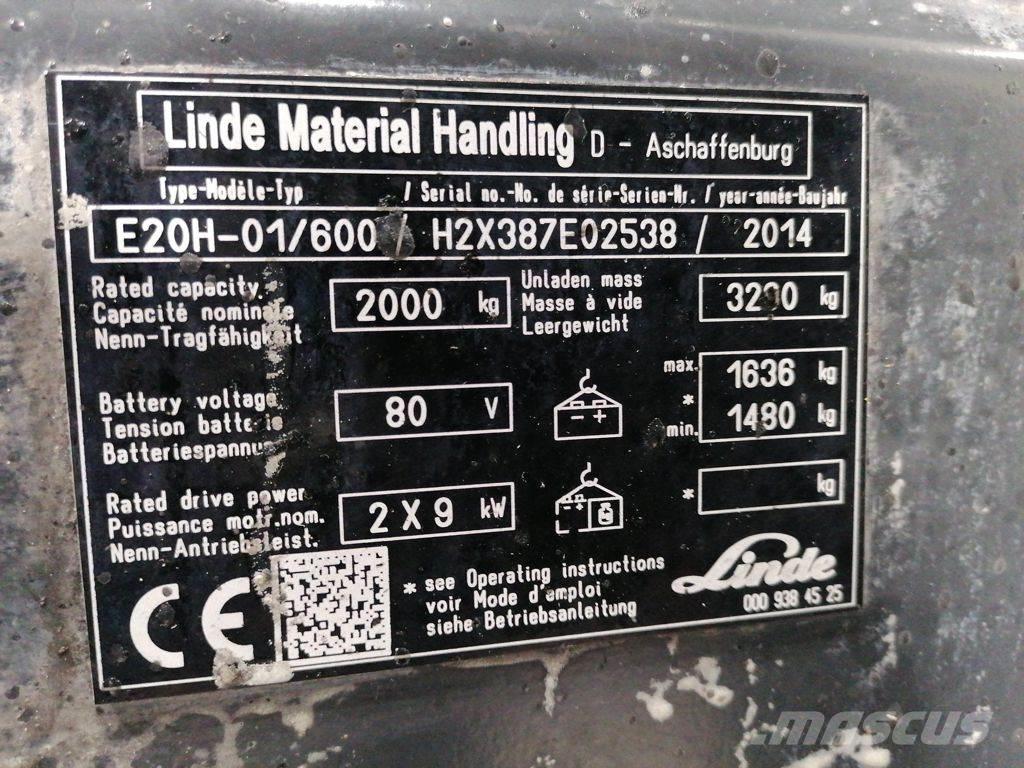 Linde E20H-01/600 Akumulátorové vozíky