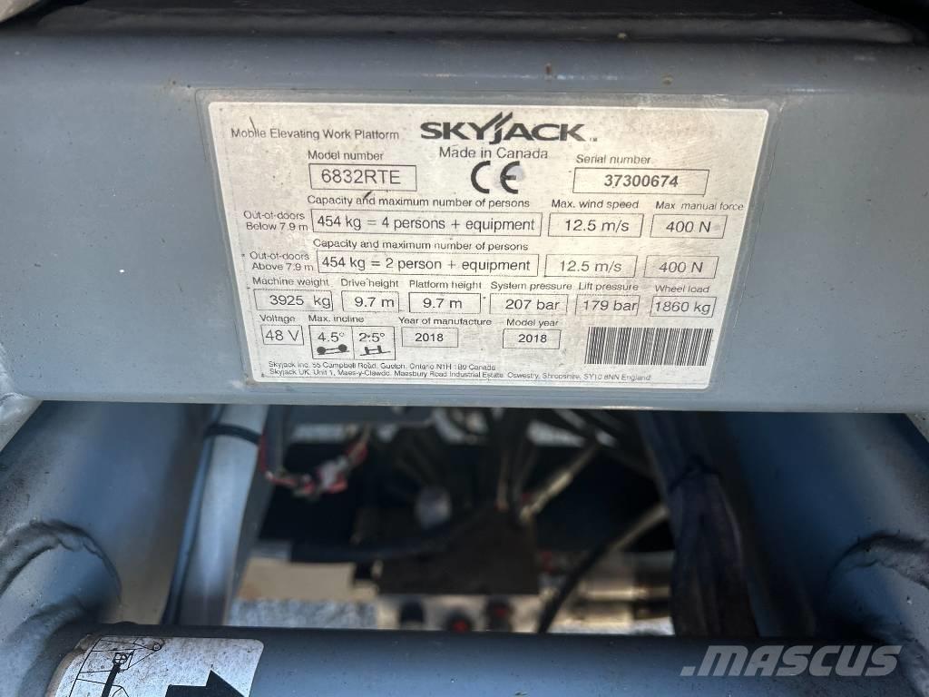 SkyJack SJ 6832 RTE Nožnicové zdvíhacie plošiny