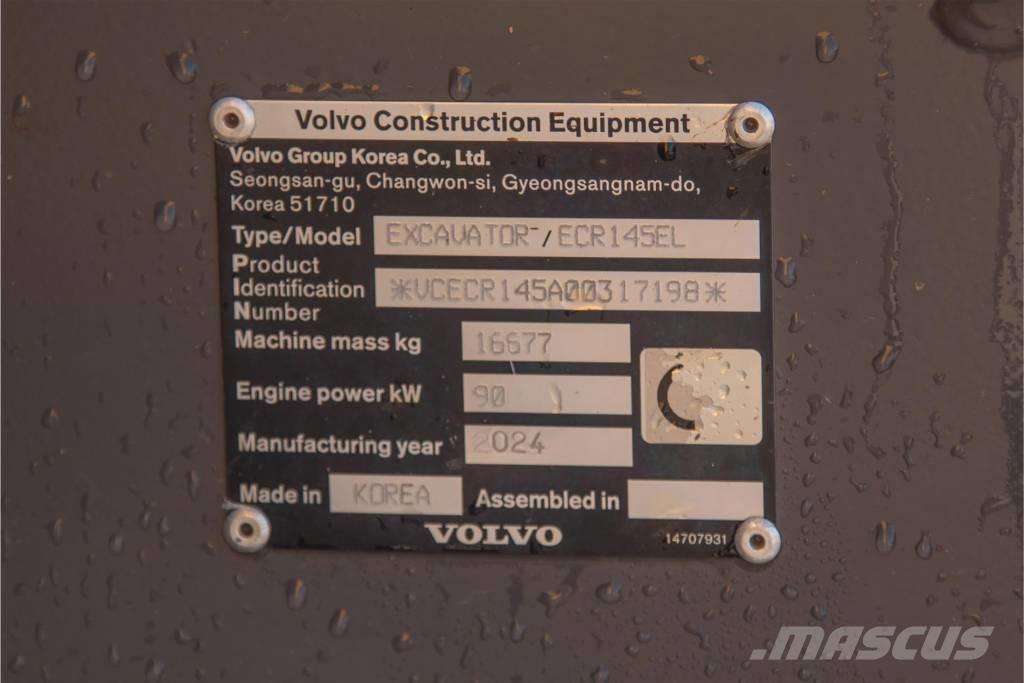 Volvo ECR 145 E Pásové rýpadlá