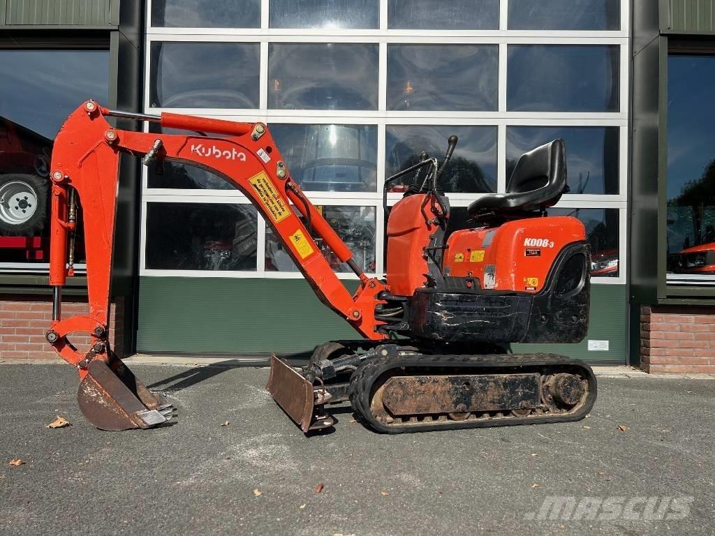 Kubota K 008-3 Mini rýpadlá < 7t