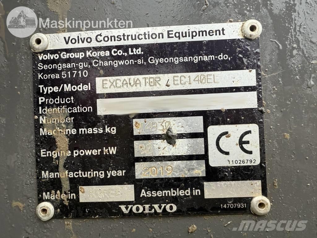 Volvo EC 140 EL Pásové rýpadlá