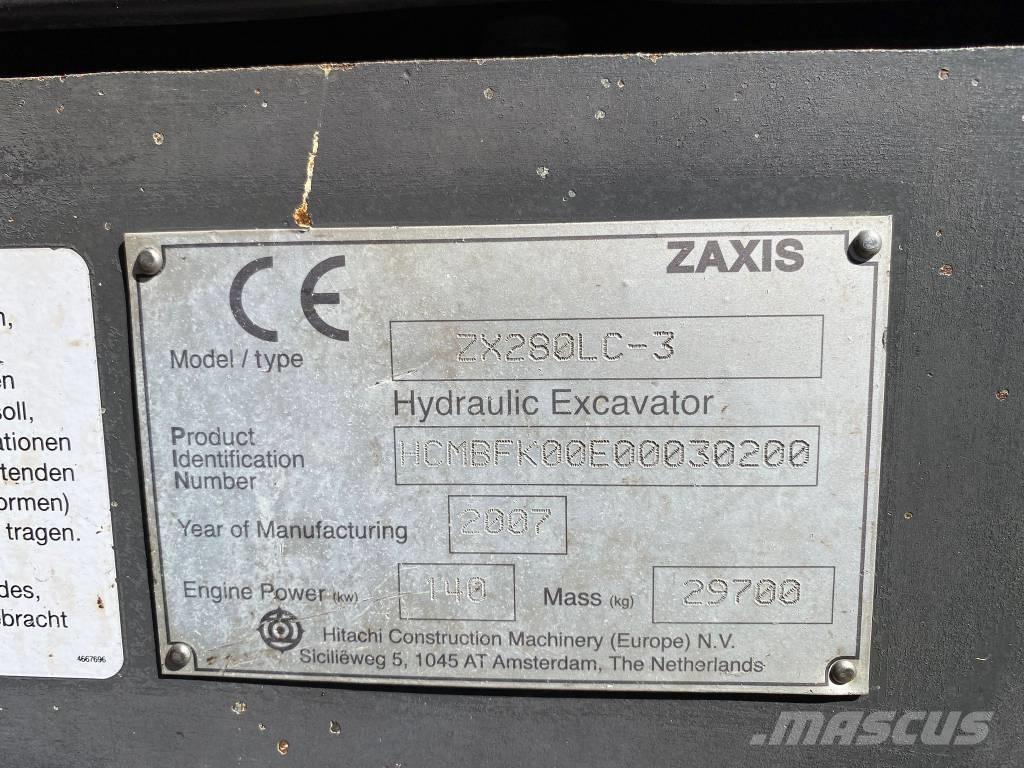 Hitachi ZX 280 LC-3 Pásové rýpadlá