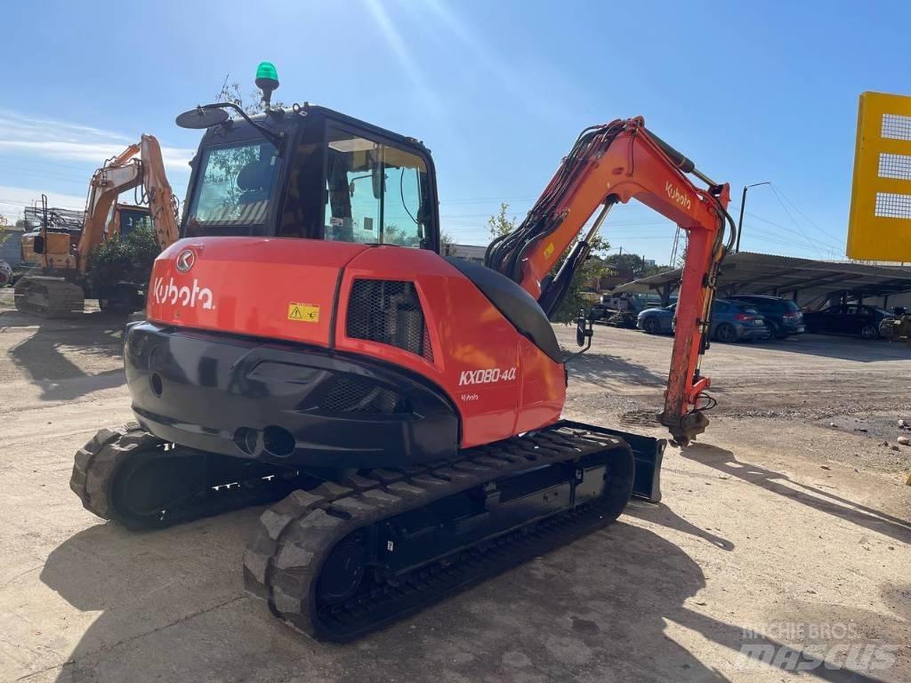 Kubota KX 080-4 Midi rýpadlá 7 t - 12 t