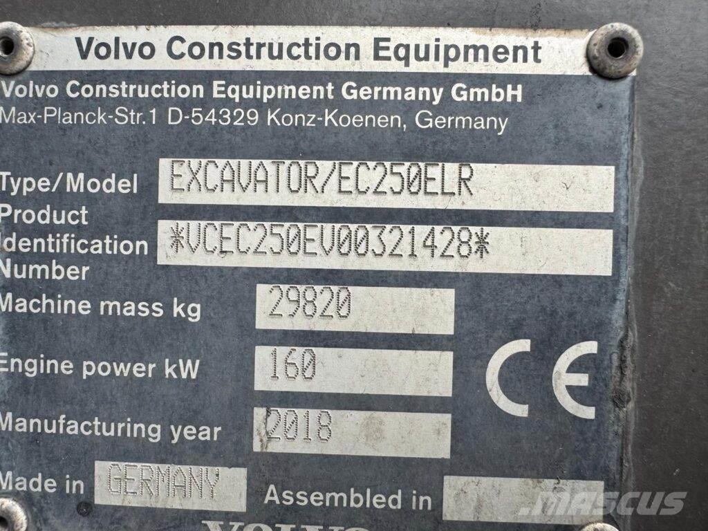 Volvo EC250ELR Pásové rýpadlá