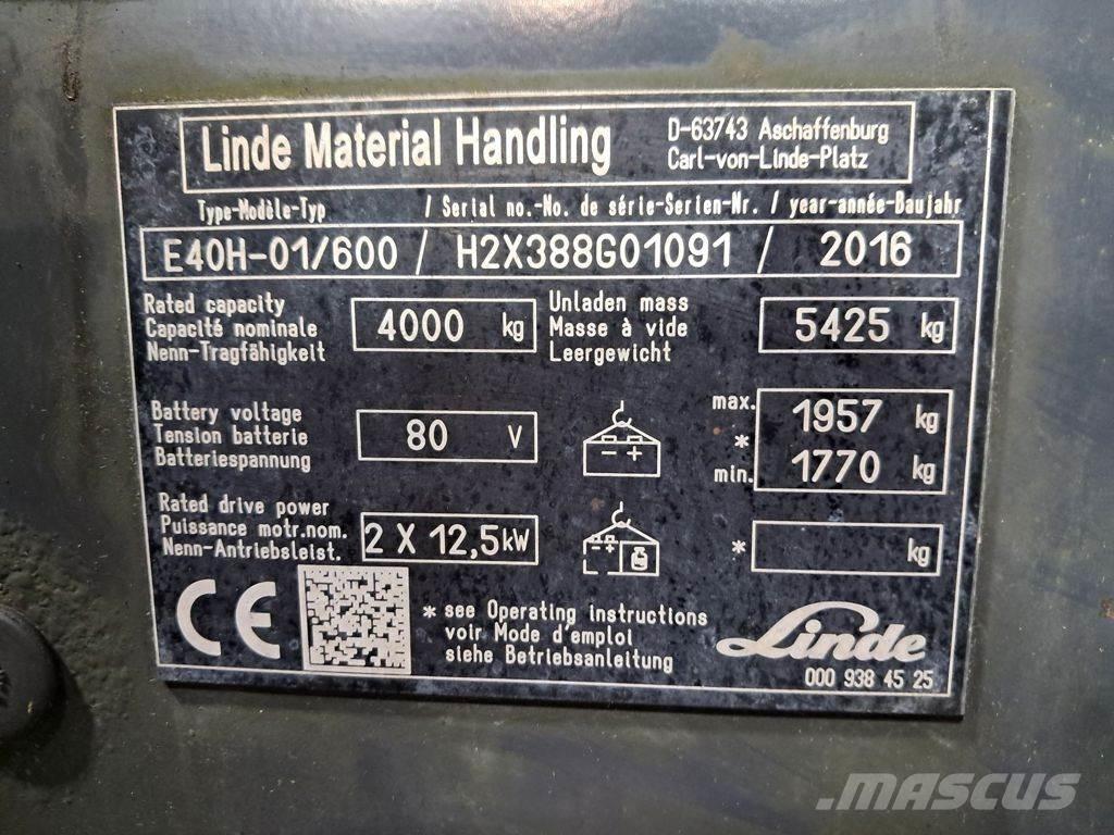 Linde E40H-01/600 Akumulátorové vozíky
