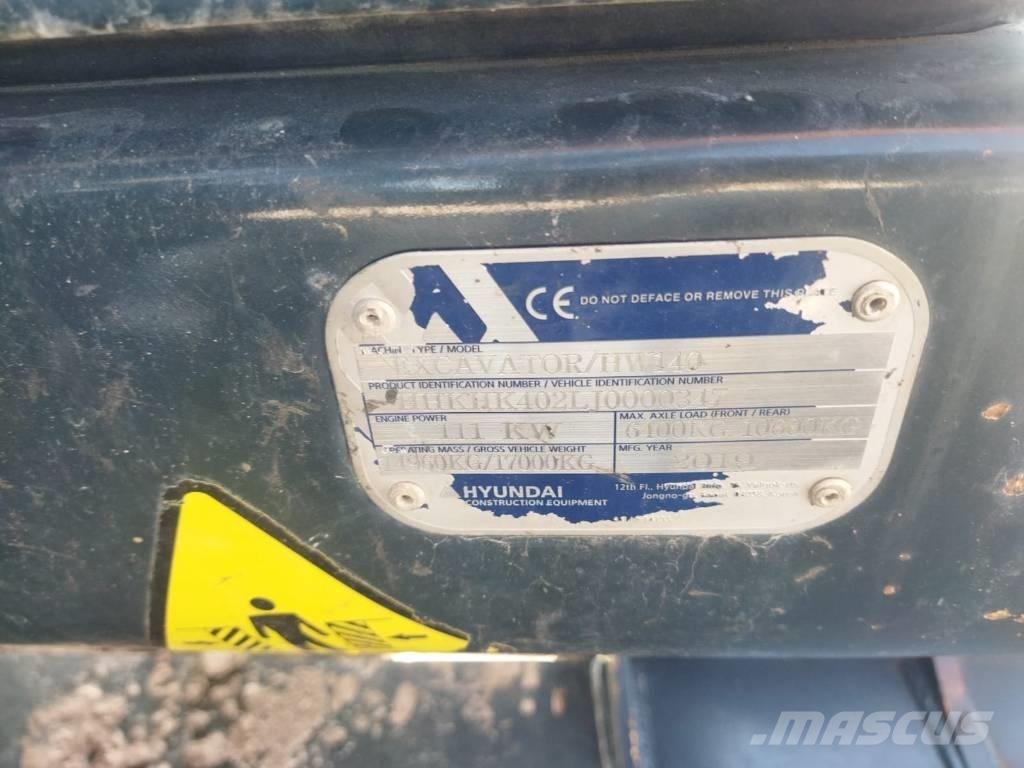 Hyundai HW 140 A Kolesové rýpadlá