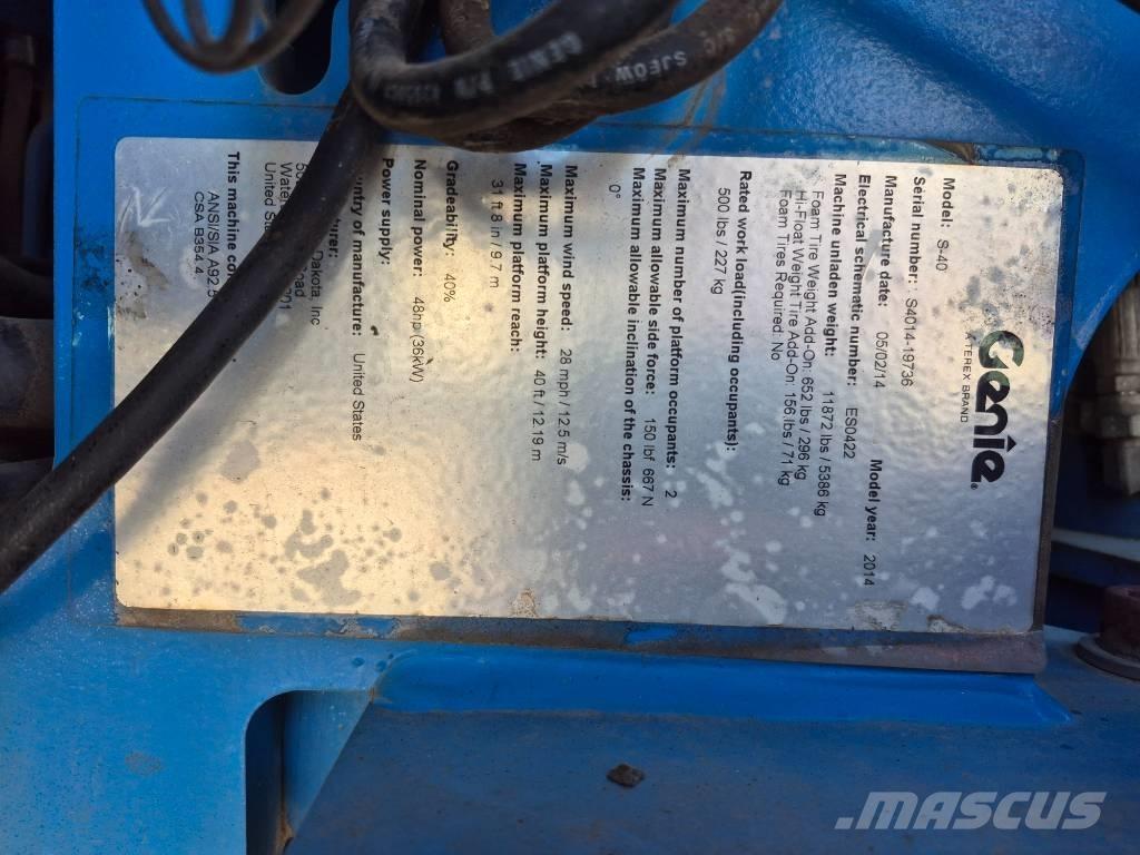 Genie S 40 Teleskopické plošiny