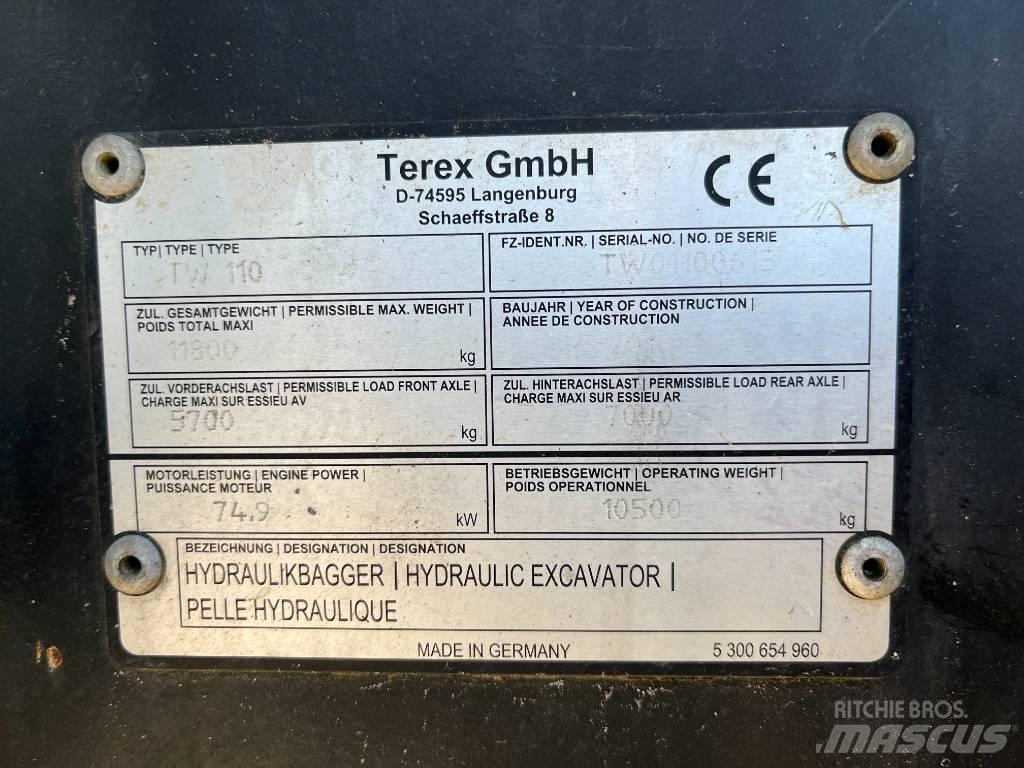 Terex TW 110 Kolesové rýpadlá