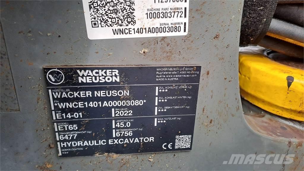 Wacker Neuson ET65 Pásové rýpadlá