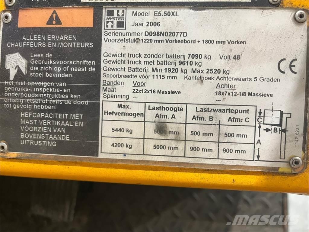 Hyster E5.50XL Akumulátorové vozíky