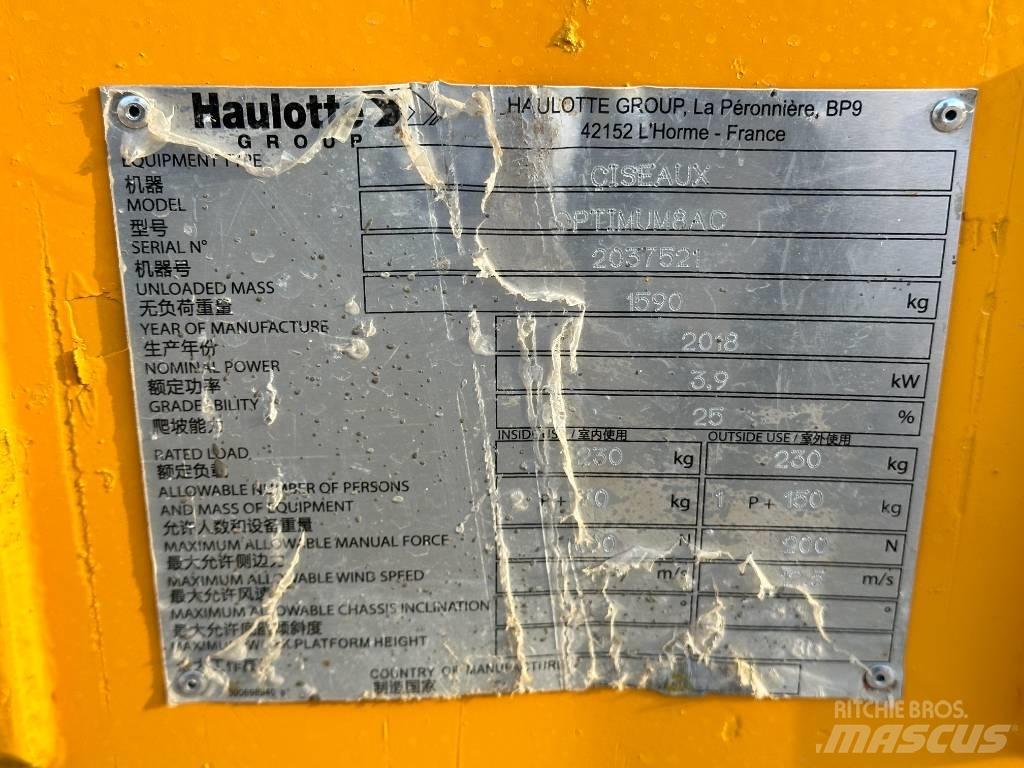 Haulotte OPTIMUM 8 Nožnicové zdvíhacie plošiny
