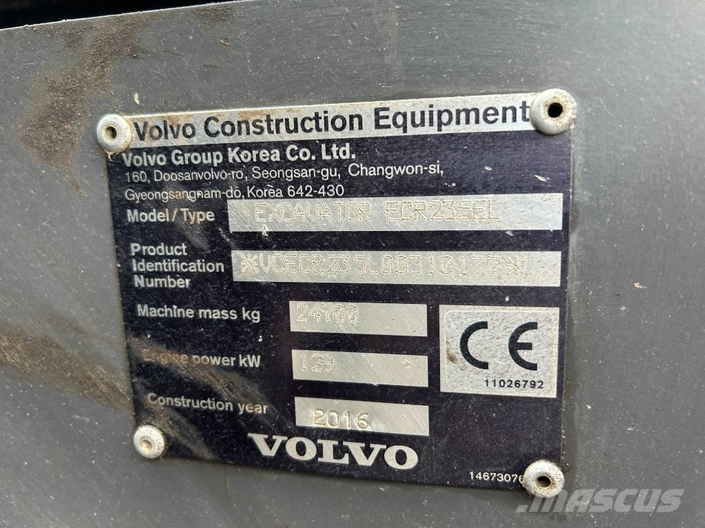 Volvo ECR 235 E L Pásové rýpadlá