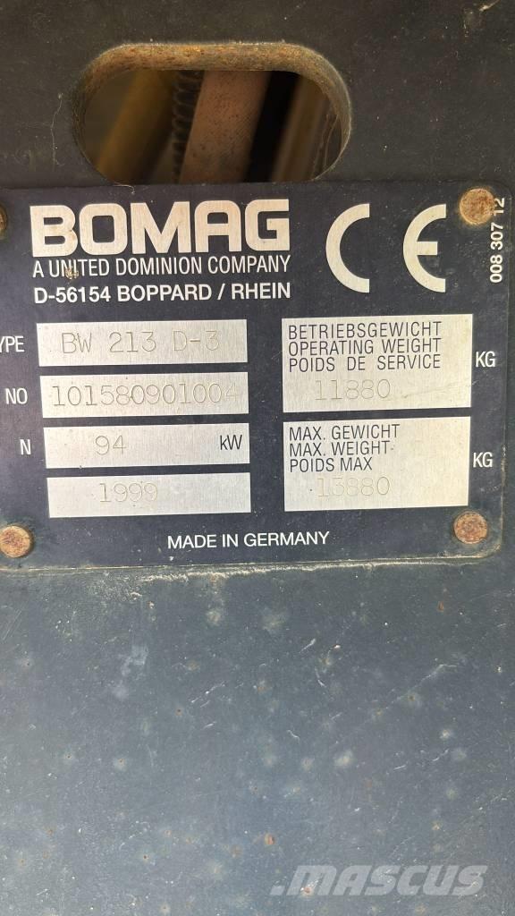 Bomag BW 213 D-3 Ťahačové valce